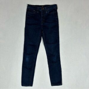 J Crew Jeans High Rise Skinny Pants Women’s 28 Ankle Blue Dark Wash Denim